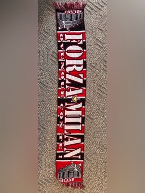 Revolution Forza Milan Wall Tapestry Scarf - Red, Black, White. Vintage 1990’s.